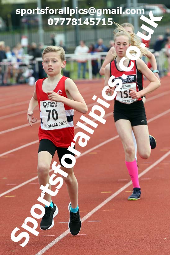 1500 metres, 2021 NECAA Middlesbrough Open Meting, Sunday, May 9th. Photo: David T. Hewitson/Sports for All Pics